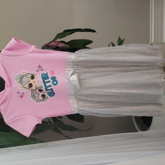L.O.L. Surprise! Girls "Glitter On" Hooded Cosplay Tutu Dress Size L 10/12, new - Picture 2 of 8